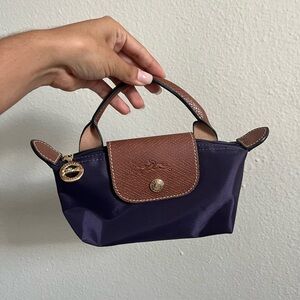 Longchamp Mini Bag in Brown and Purple